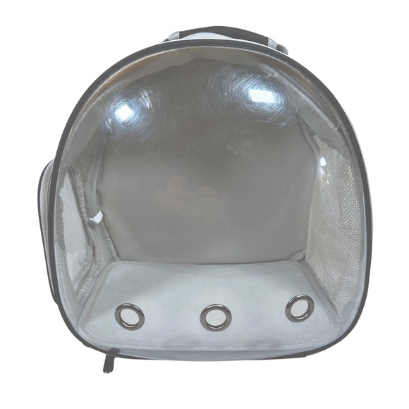 Clear Bubble Pet Carrier Backpack Black Gray Travel Hiking Outdoor Adventures - Picture 4 of 9